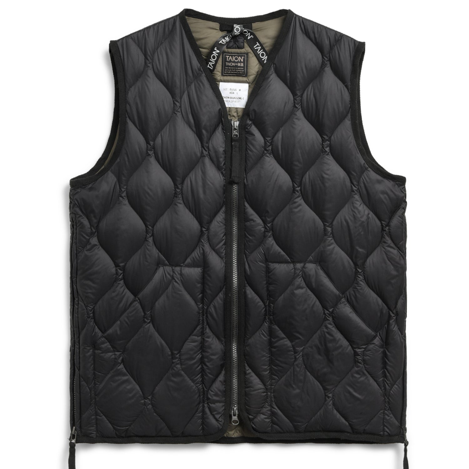 Military V-Neck W-Zip Down Vest (Soft Shell)