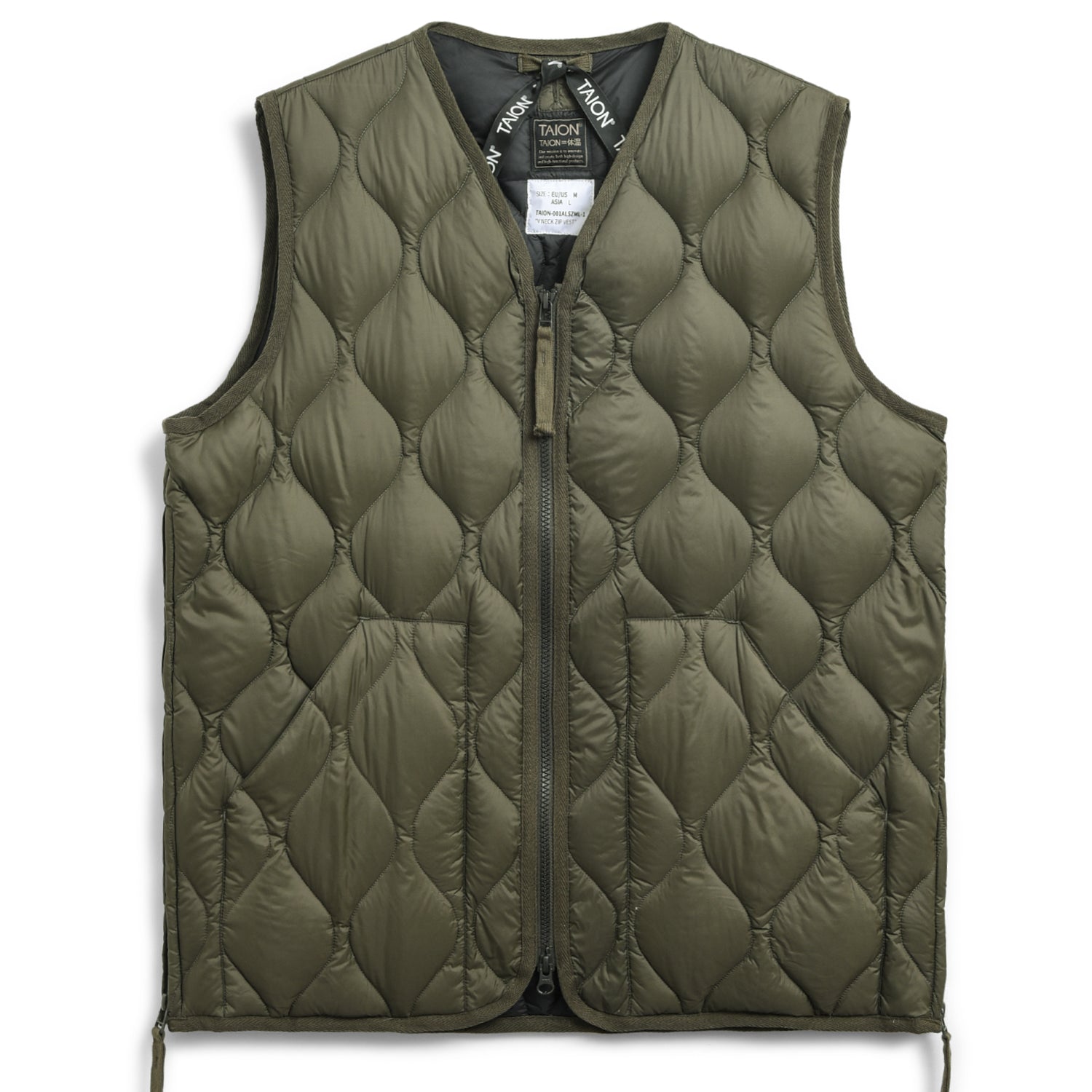 Military V-Neck W-Zip Down Vest (Soft Shell)