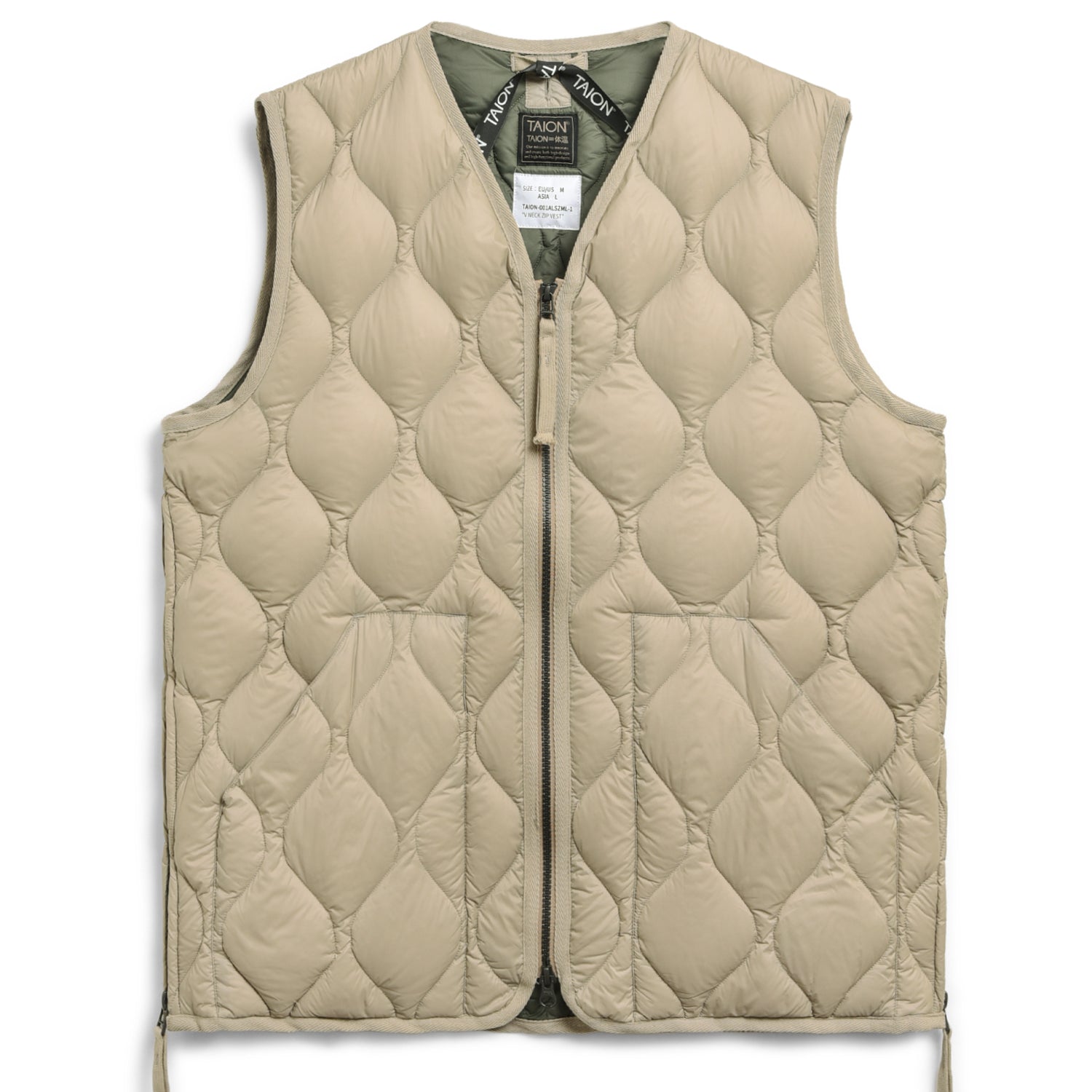 Military V-Neck W-Zip Down Vest (Soft Shell)