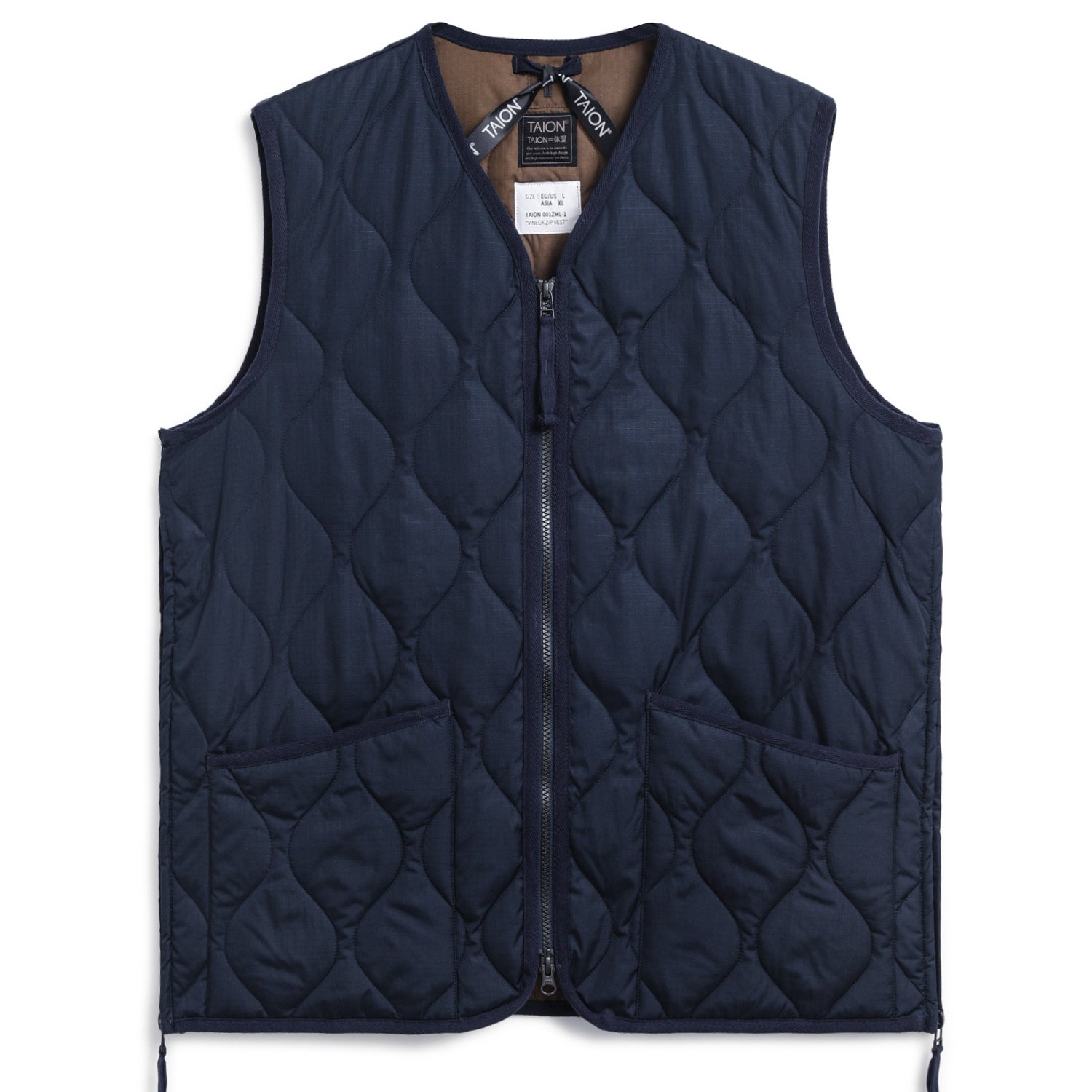 Military W-Zip Neck Down Vest (Hard Shell)
