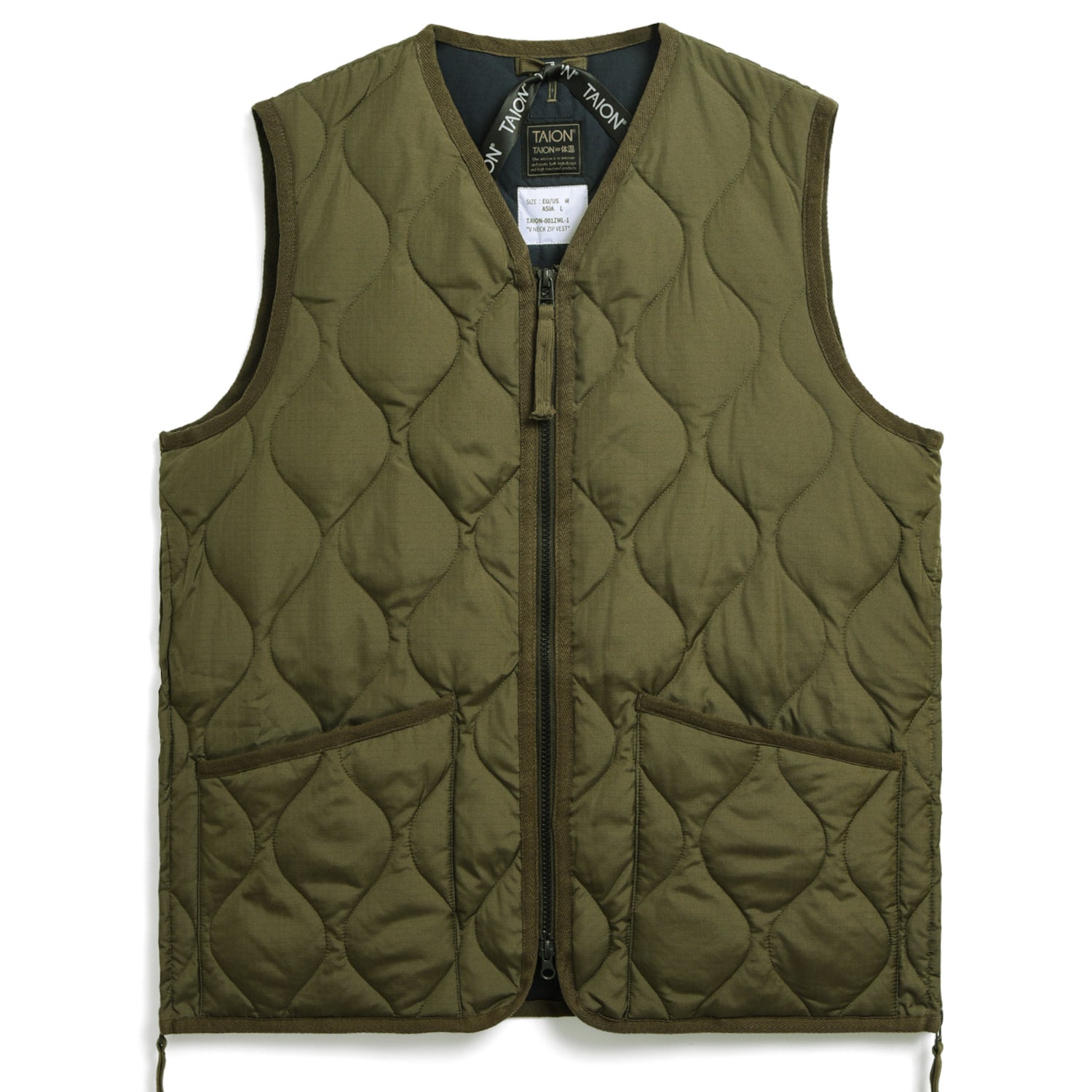 Military W-Zip Neck Down Vest (Hard Shell)