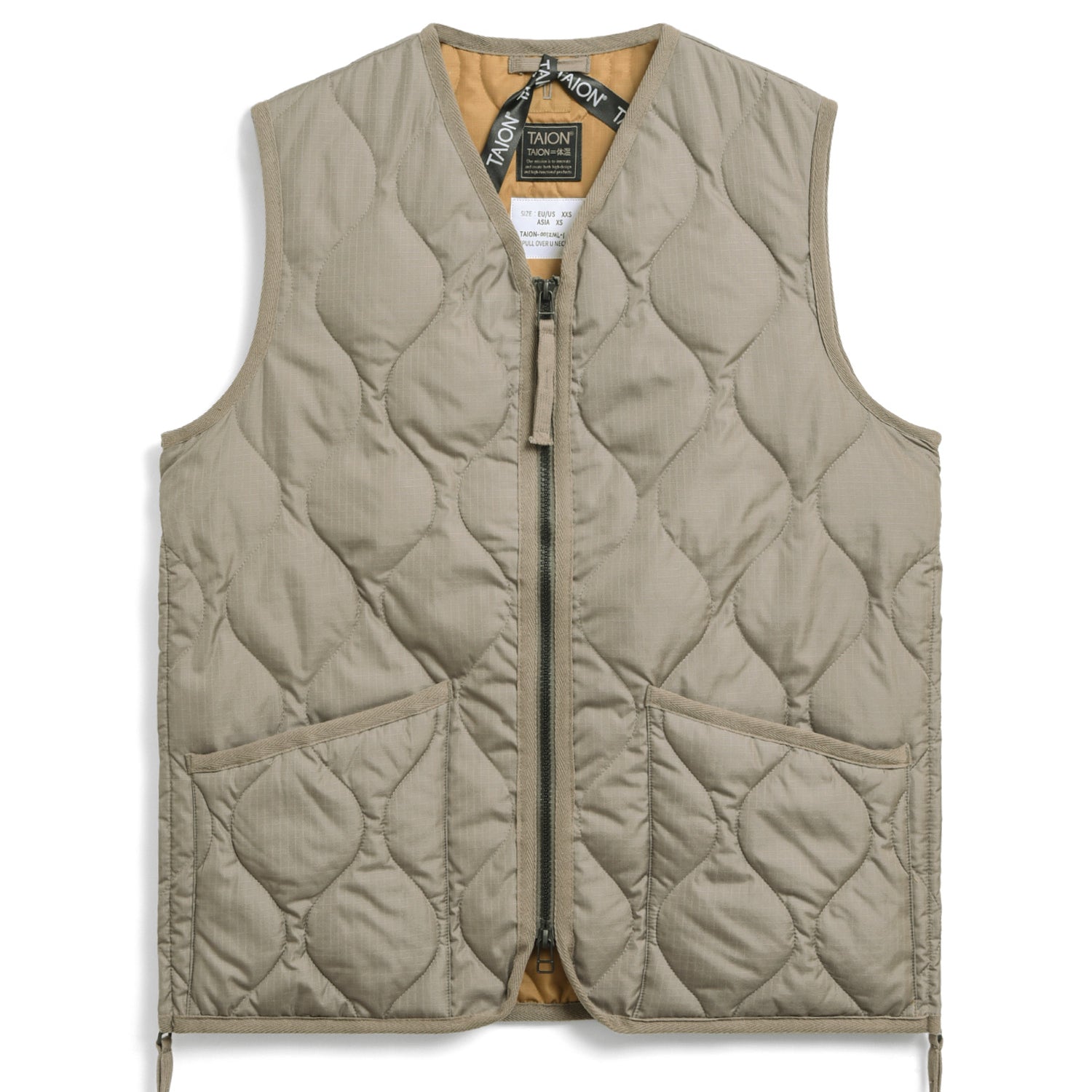 Military W-Zip Neck Down Vest (Hard Shell)