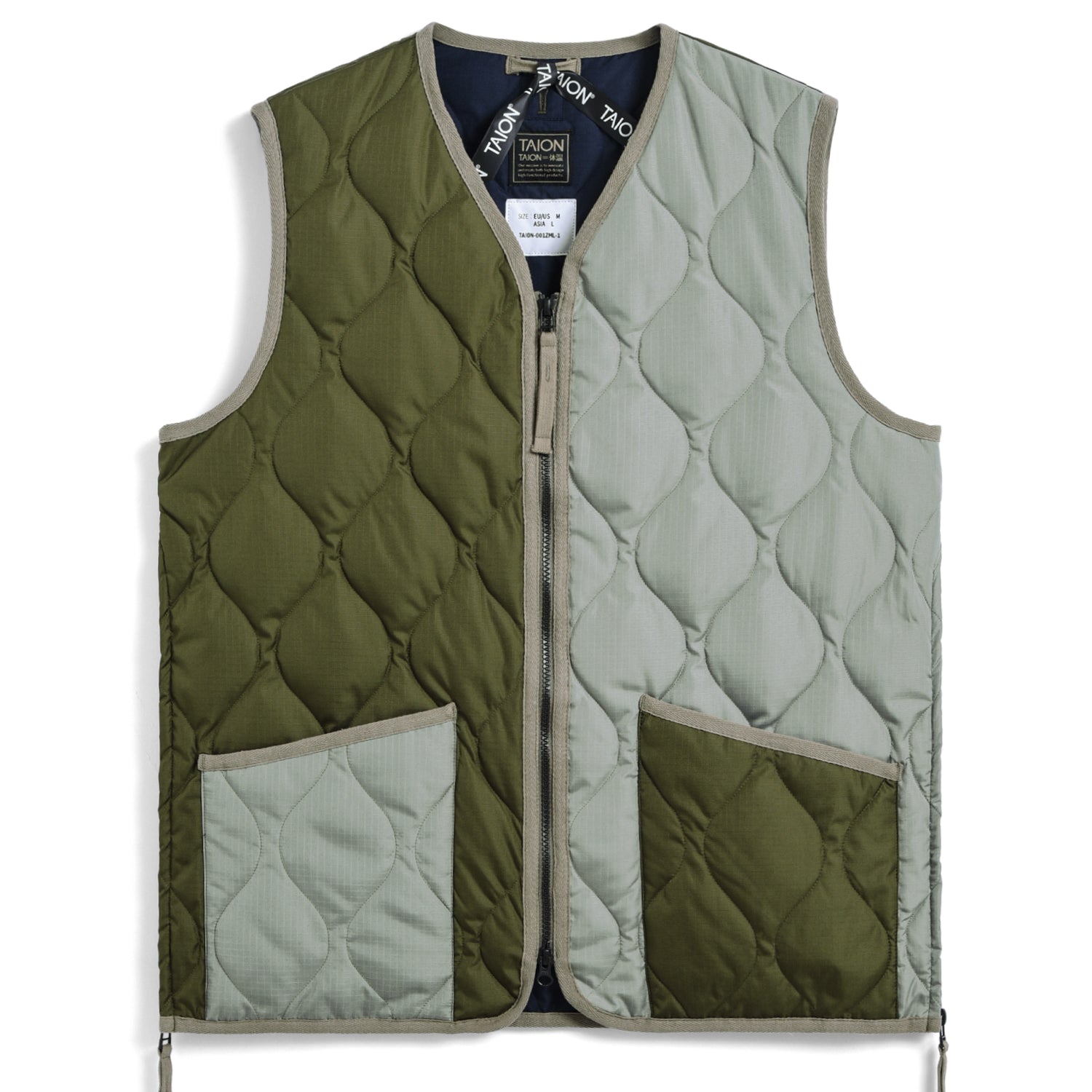 Military W-Zip Neck Down Vest (Hard Shell)