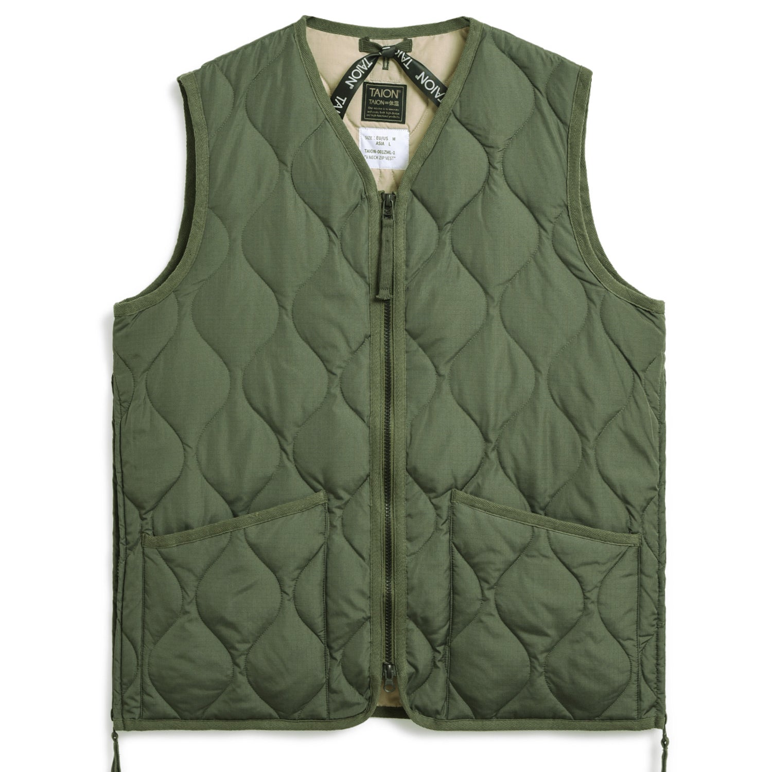 Military W-Zip Neck Down Vest (Hard Shell)