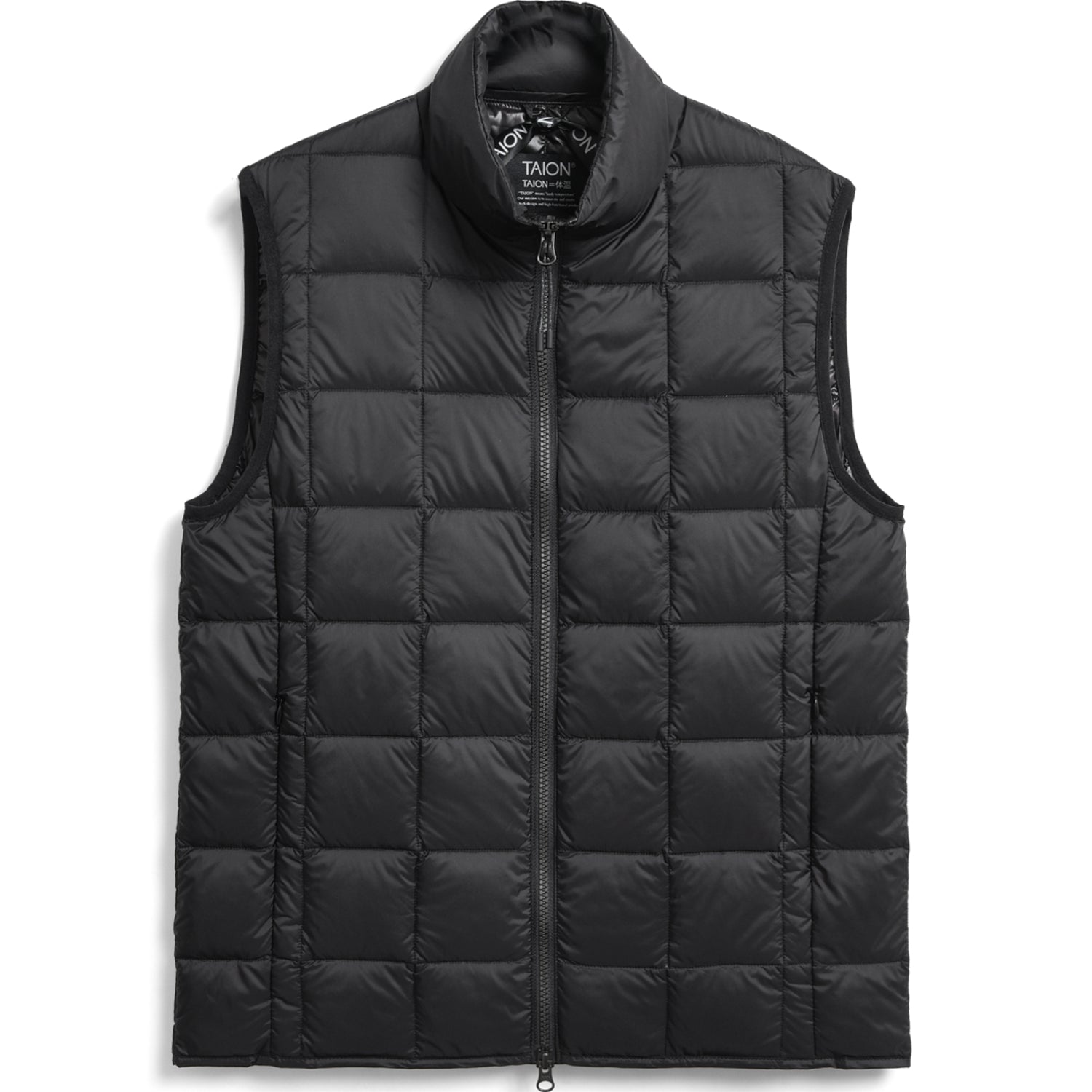 Hi Neck W-Zip Down Vest