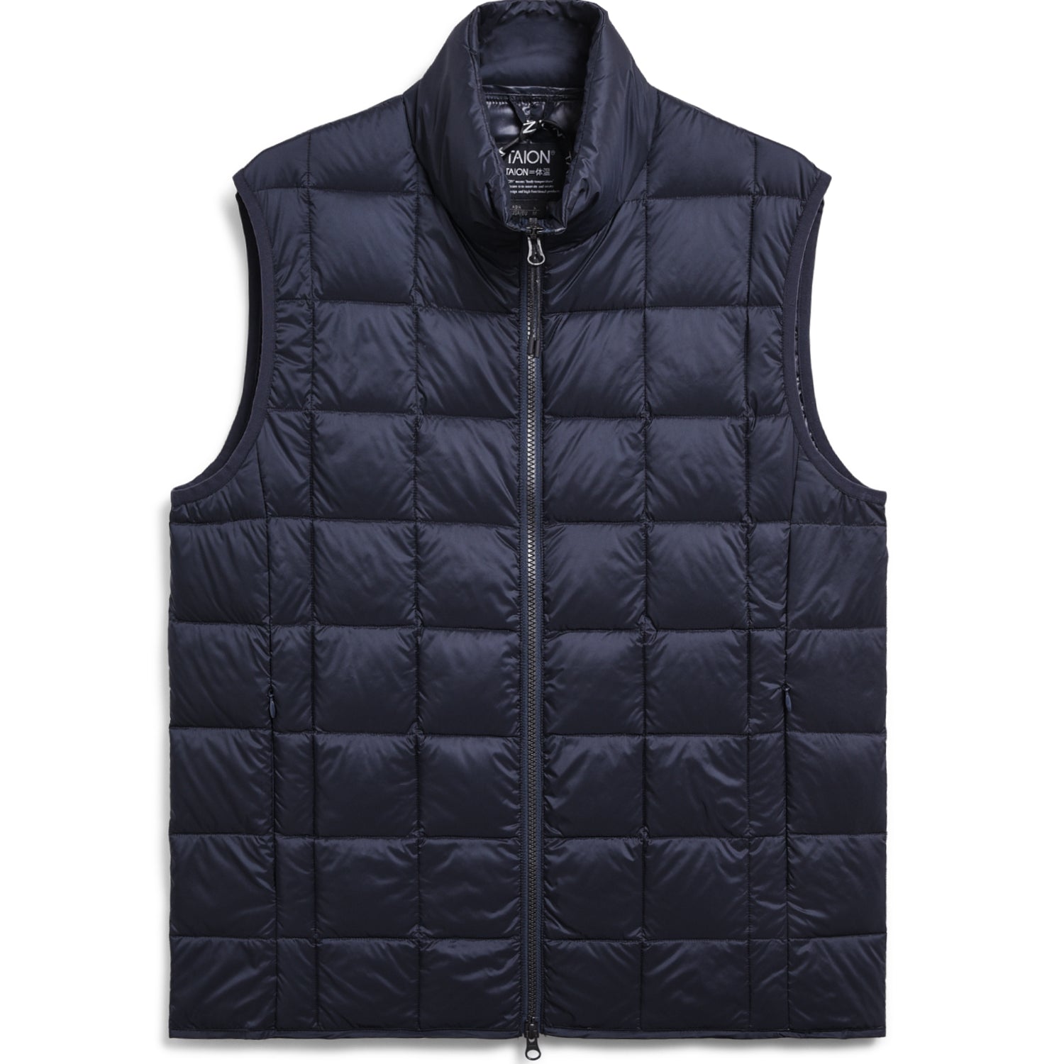 Hi Neck W-Zip Down Vest