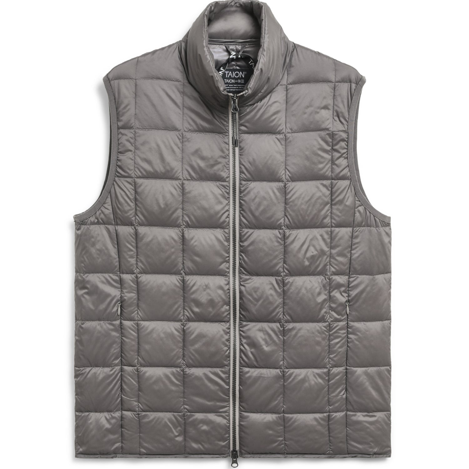 Hi Neck W-Zip Down Vest