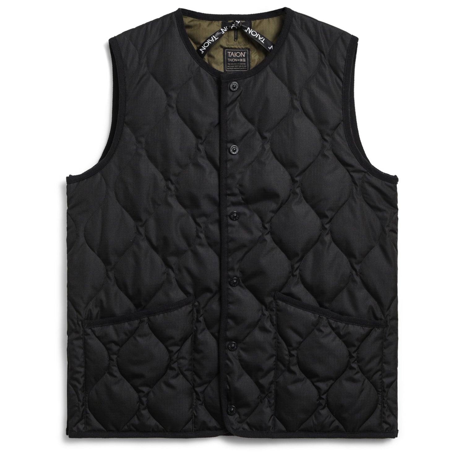 Military Crew Neck Down Vest (Hard Shell)