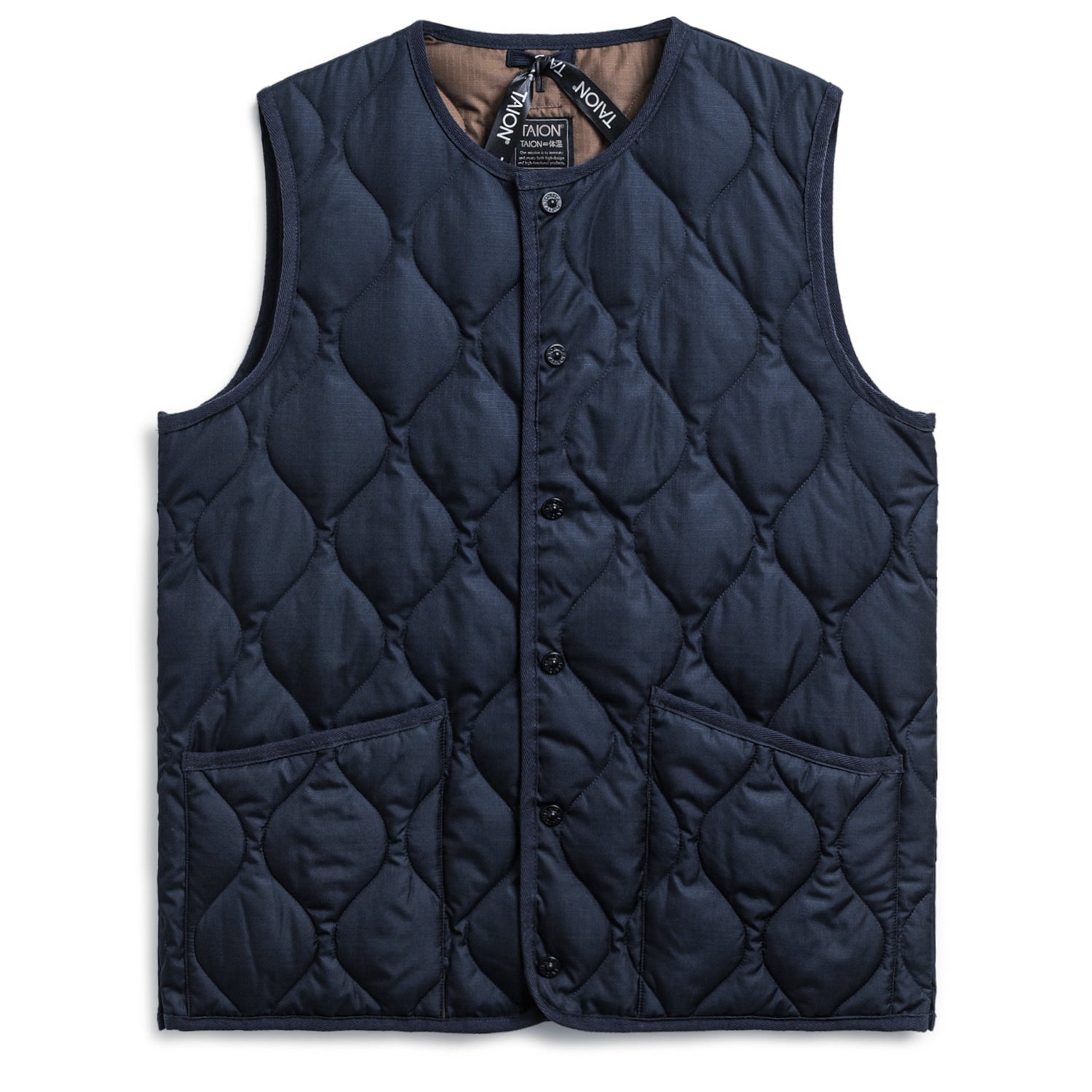 Military Crew Neck Down Vest (Hard Shell)
