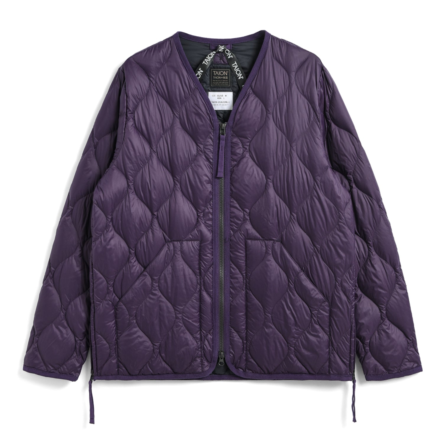 Military W-Zip V-Neck Down Jacket (Soft Shell)