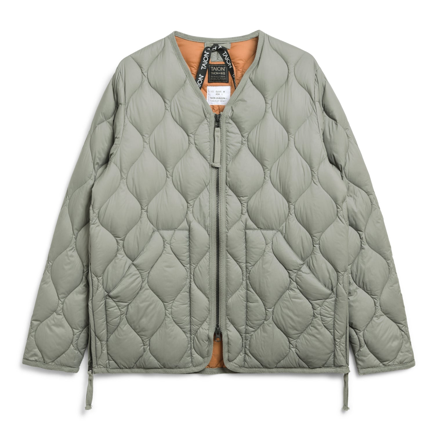 Military W-Zip V-Neck Down Jacket (Soft Shell)