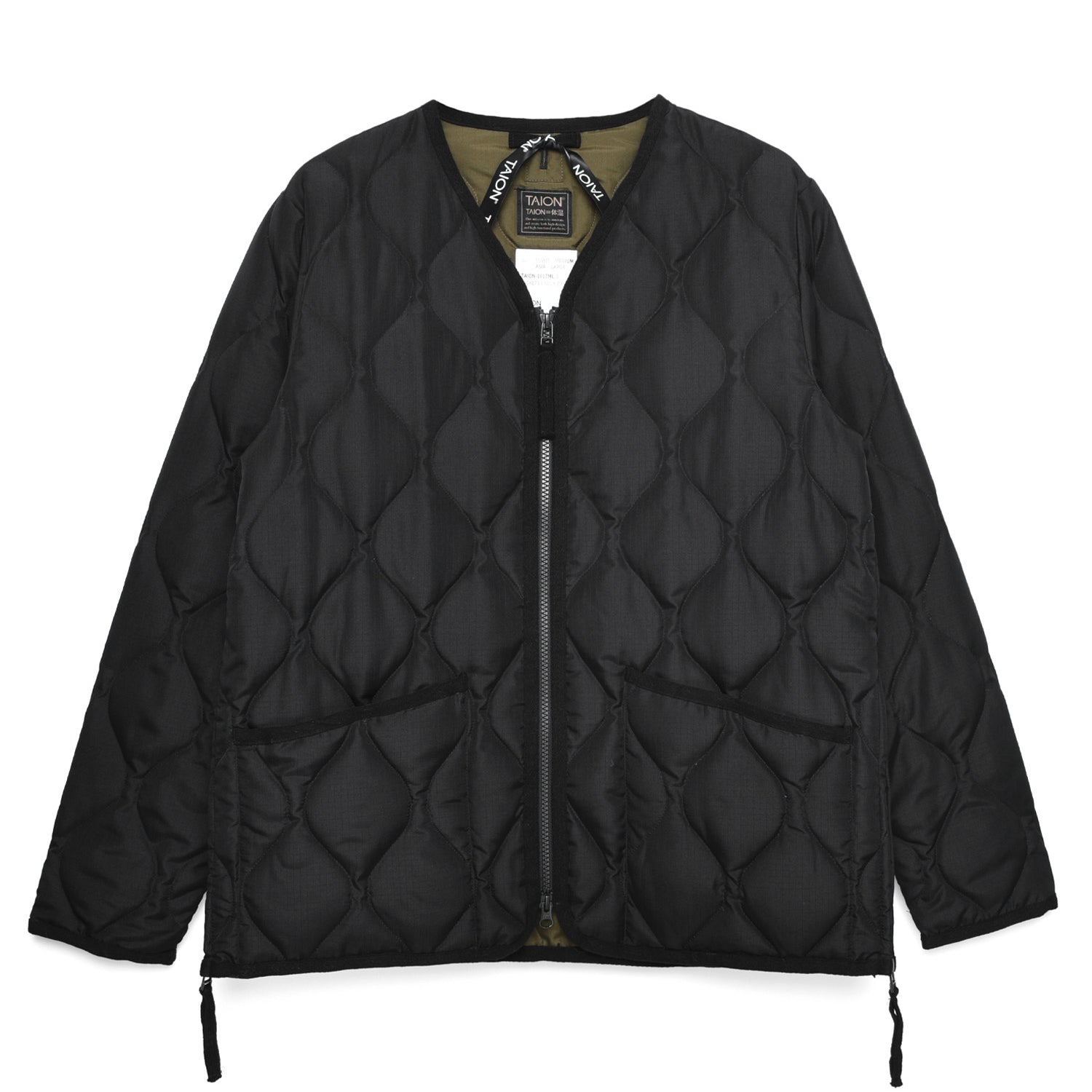 Military W-Zip V Neck Down Jacket (Hard Shell)