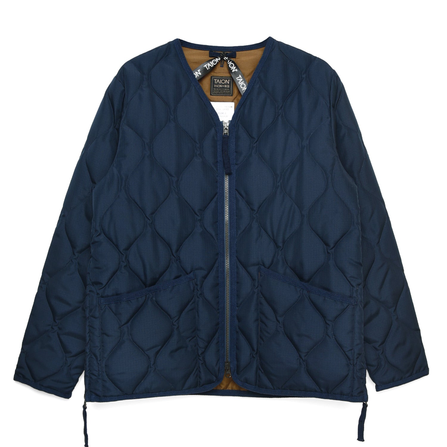 Military W-Zip V Neck Down Jacket (Hard Shell)