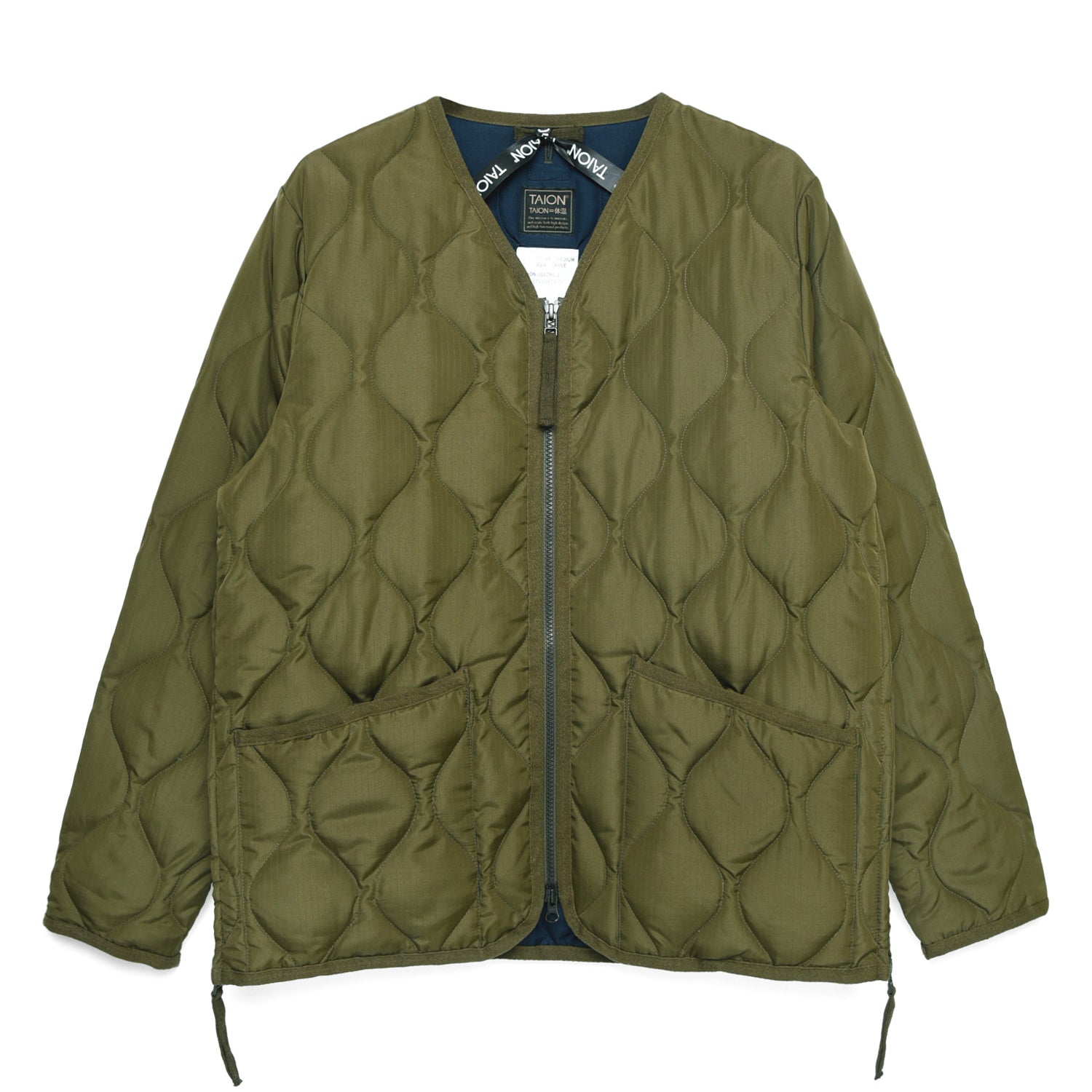 Military W-Zip V Neck Down Jacket (Hard Shell)