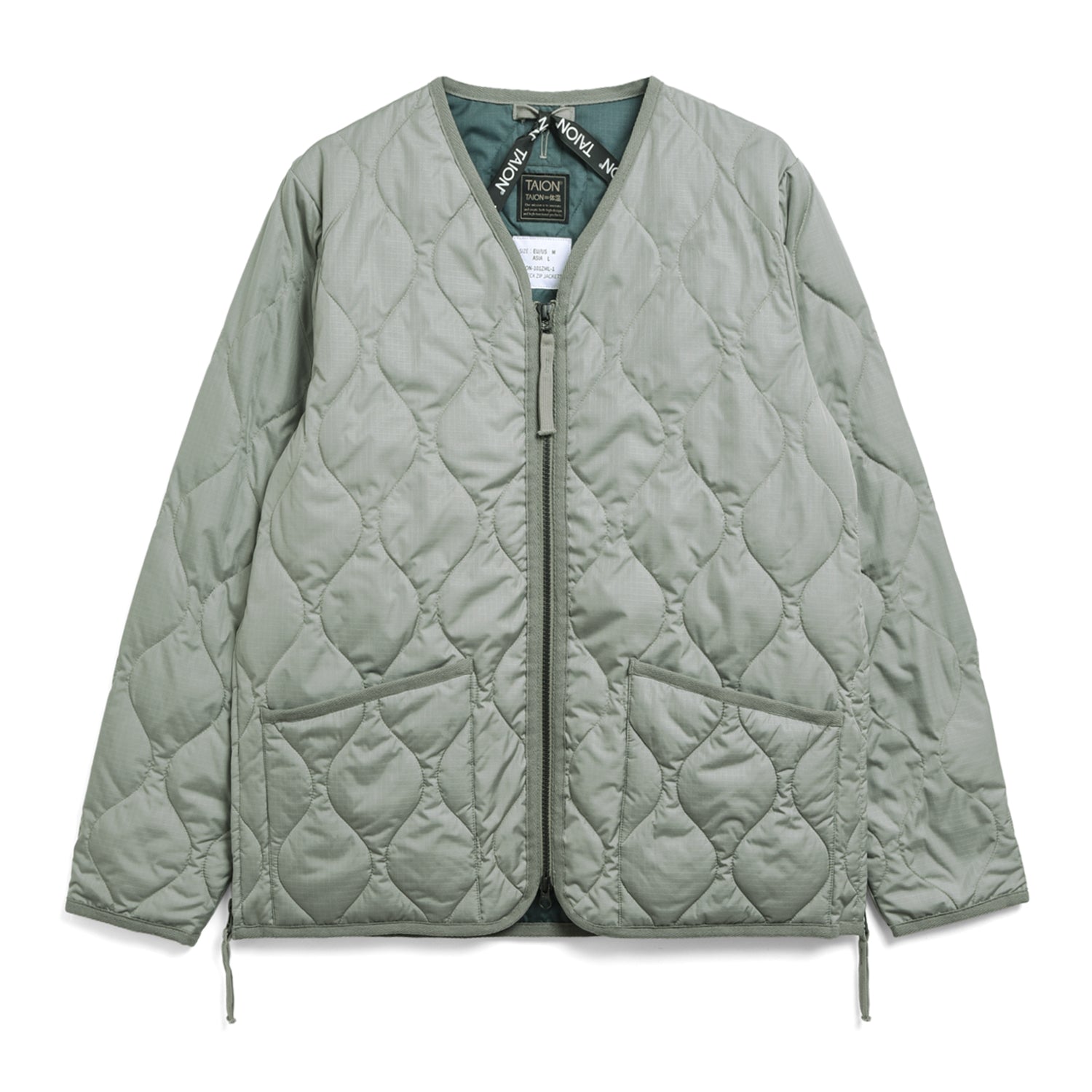 Military W-Zip V Neck Down Jacket (Hard Shell)