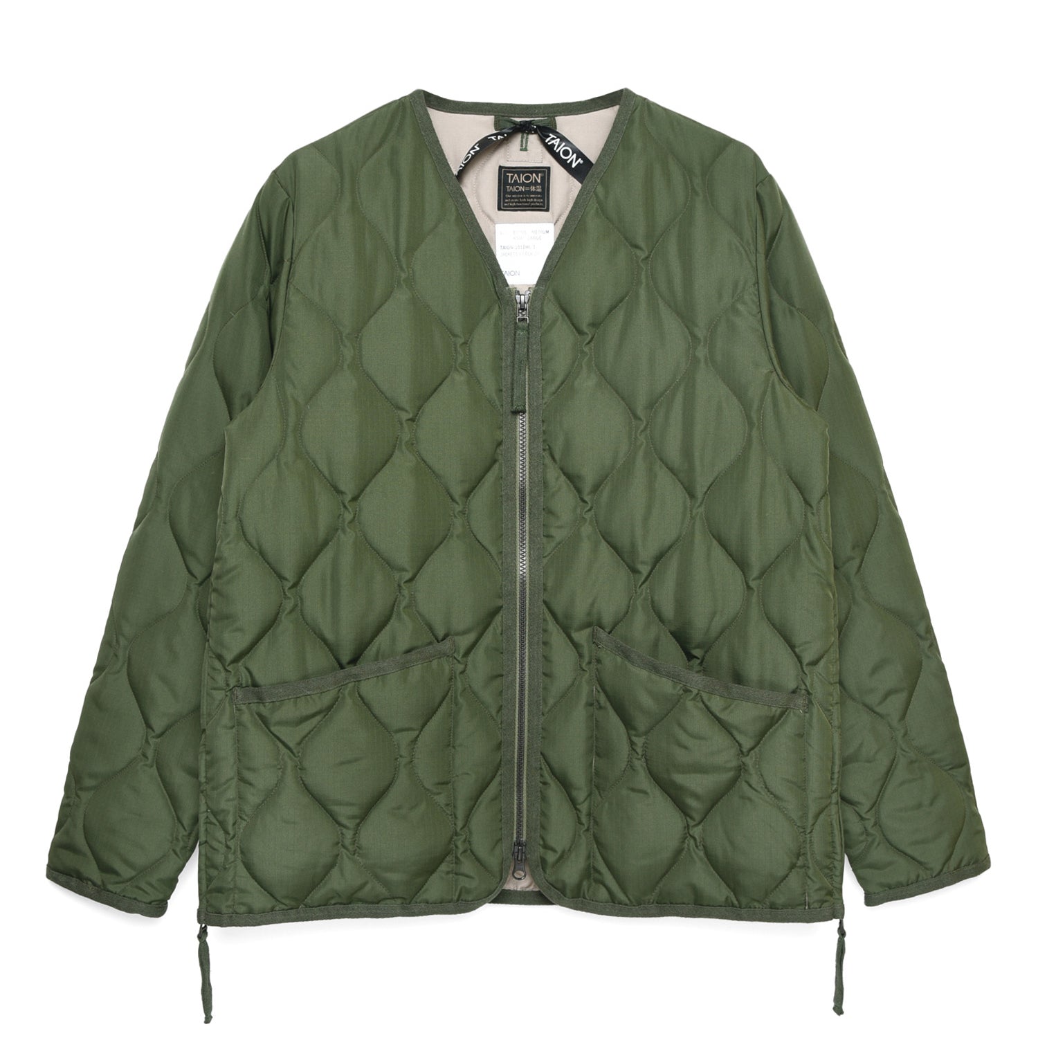 Military W-Zip V Neck Down Jacket (Hard Shell)