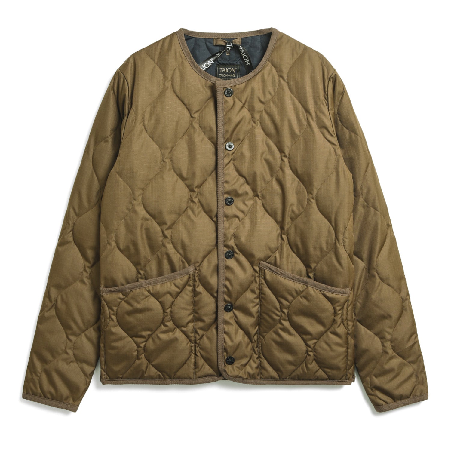 Military Crew Neck Down Jacket (Hard Shell)
