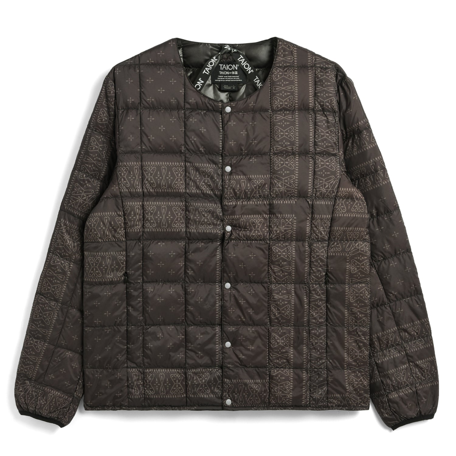 Crew Neck Button Down Jacket (Dark colors)
