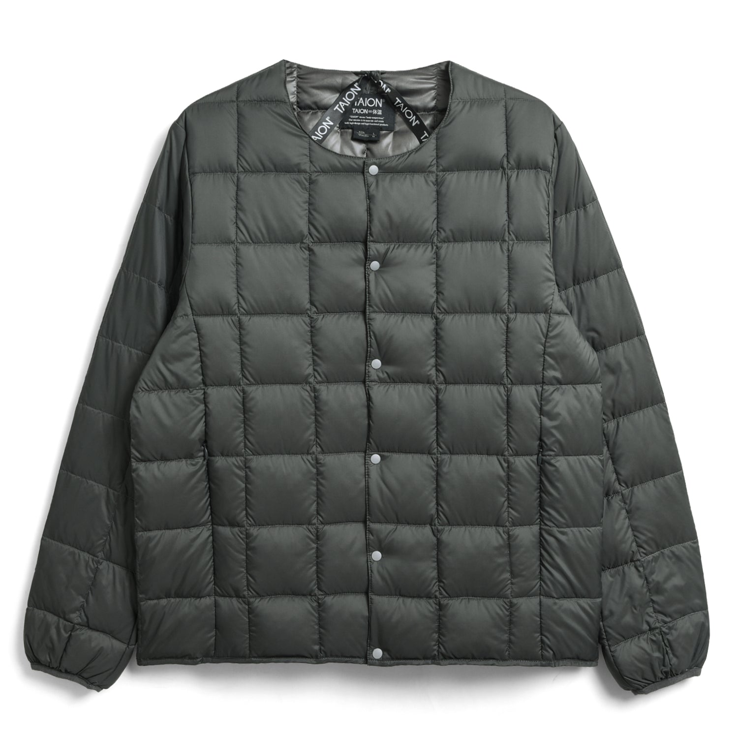 Crew Neck Button Down Jacket