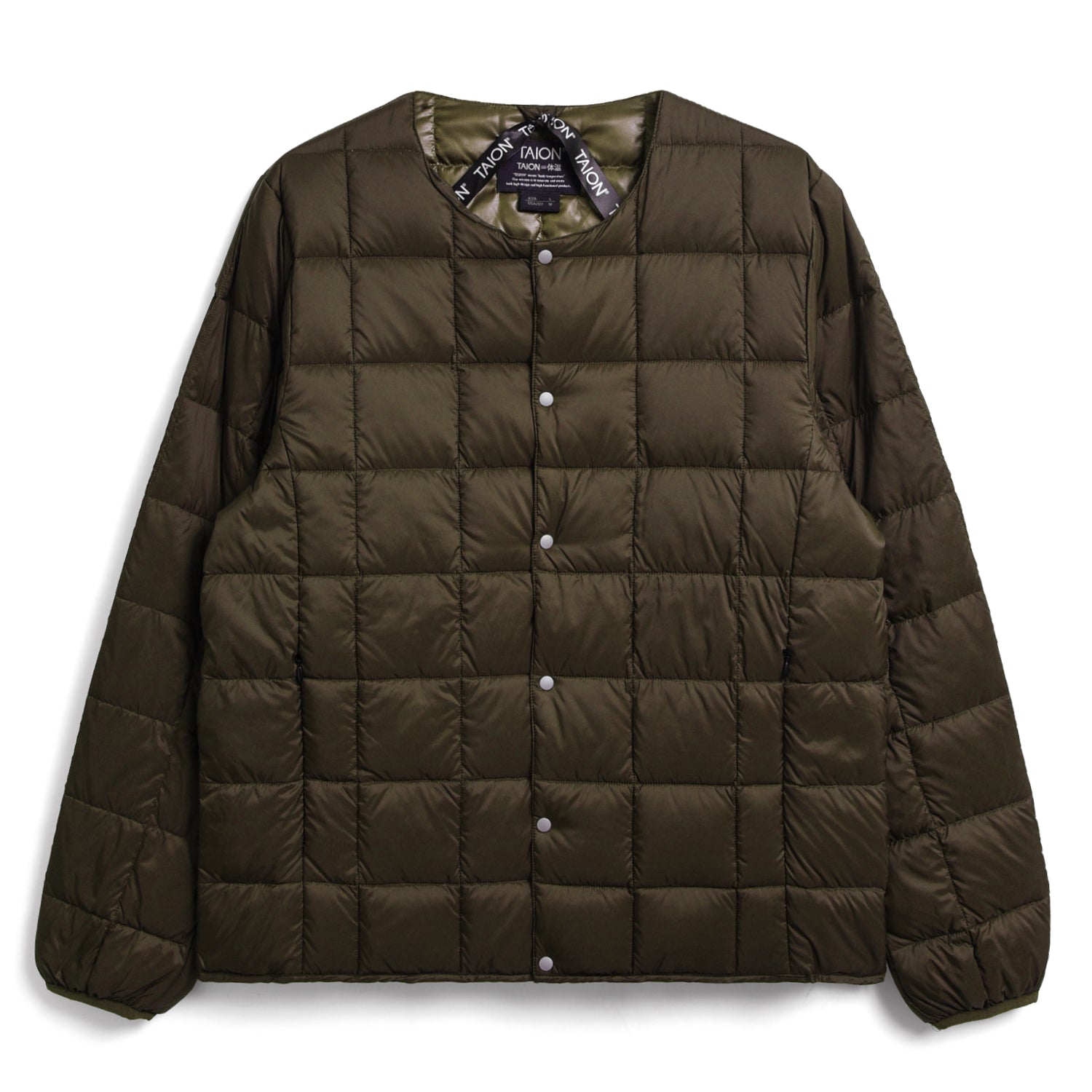 Crew Neck Button Down Jacket