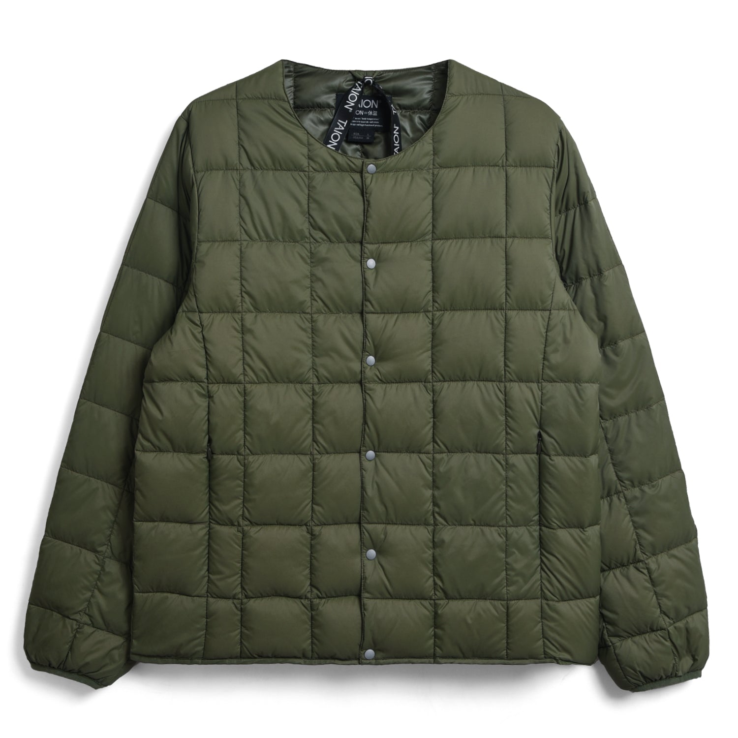 Crew Neck Button Down Jacket