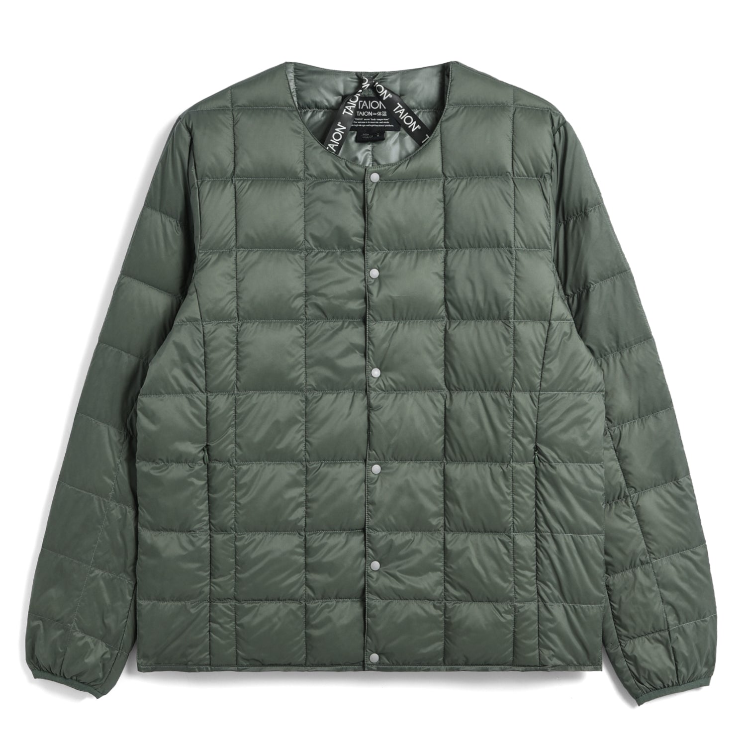 Crew Neck Button Down Jacket