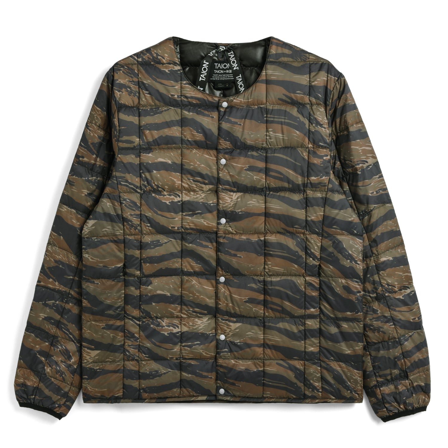 Crew Neck Button Down Jacket