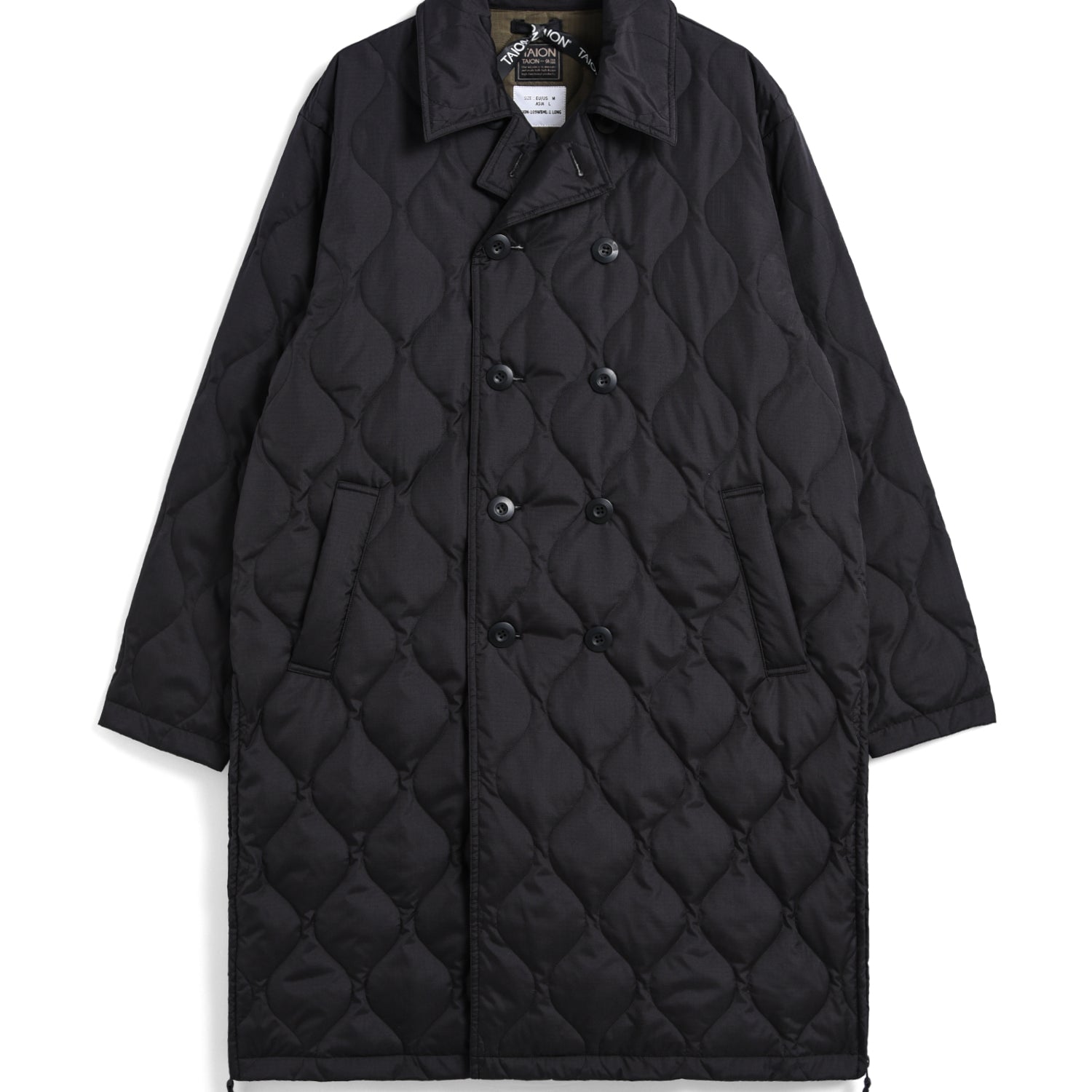 Military with Breasted Long Down Jacket