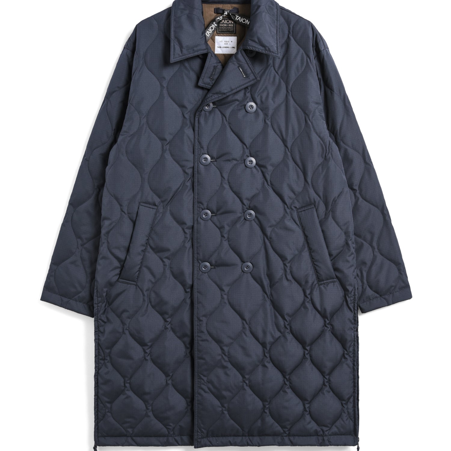 Military with Breasted Long Down Jacket