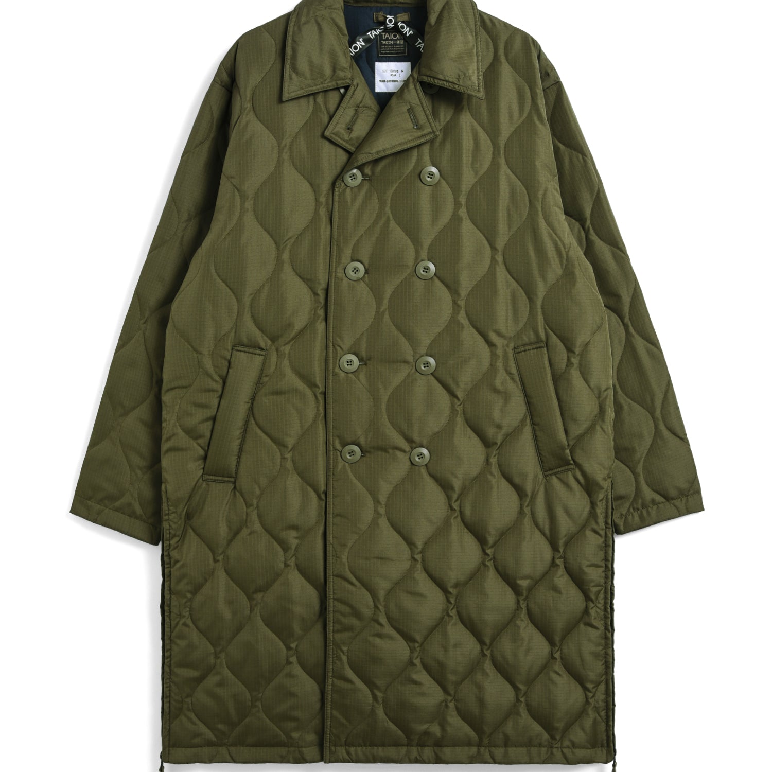 Military with Breasted Long Down Jacket