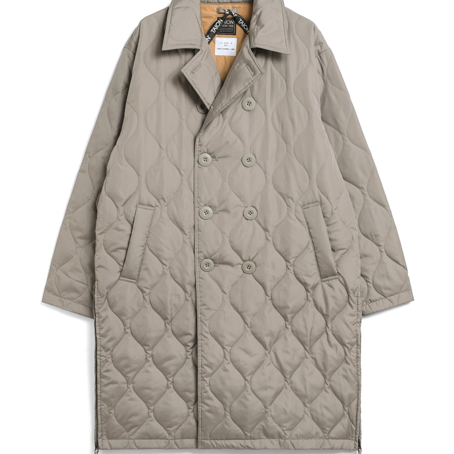 Military with Breasted Long Down Jacket