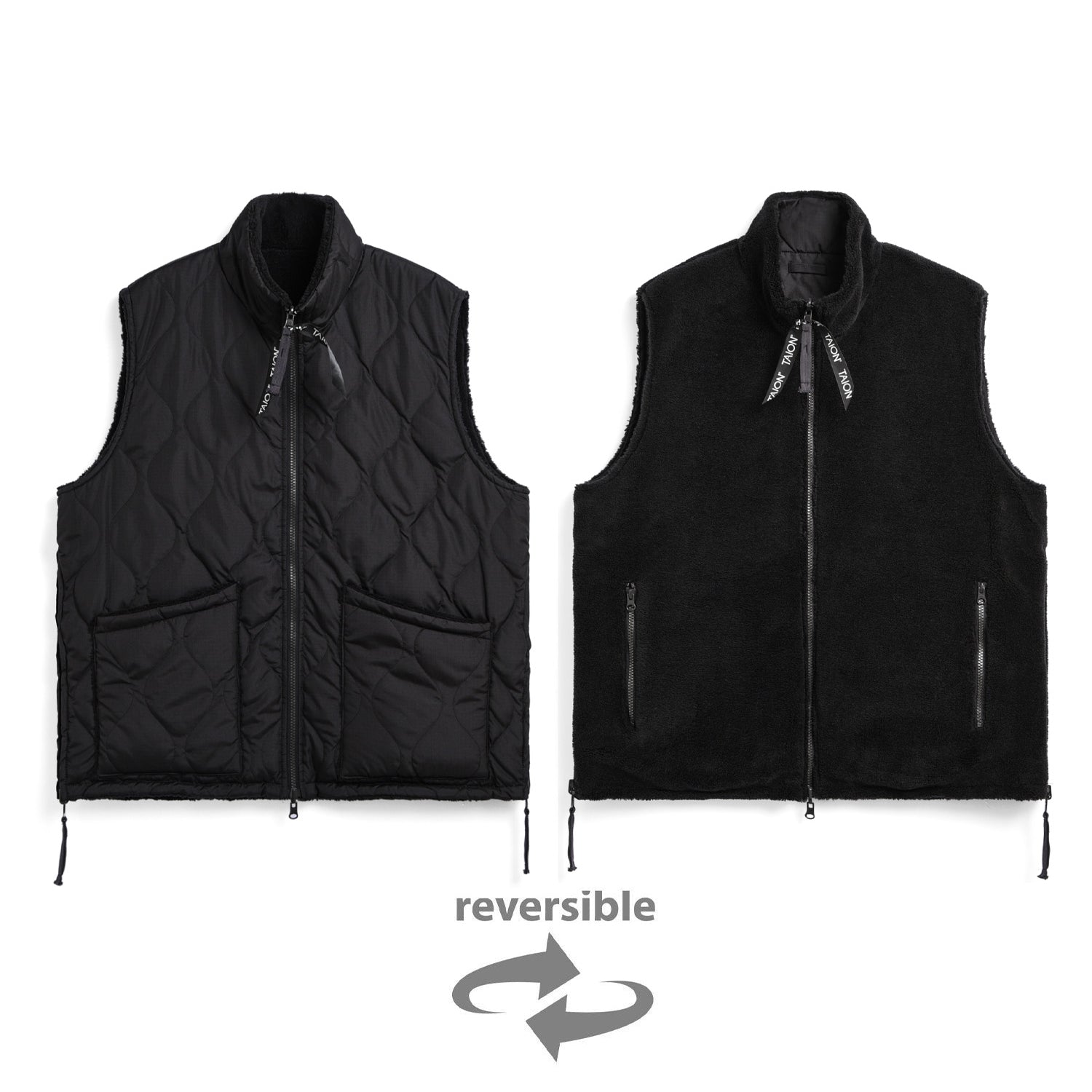 Military Reversible Hi Neck Down Vest (Hard Shell)