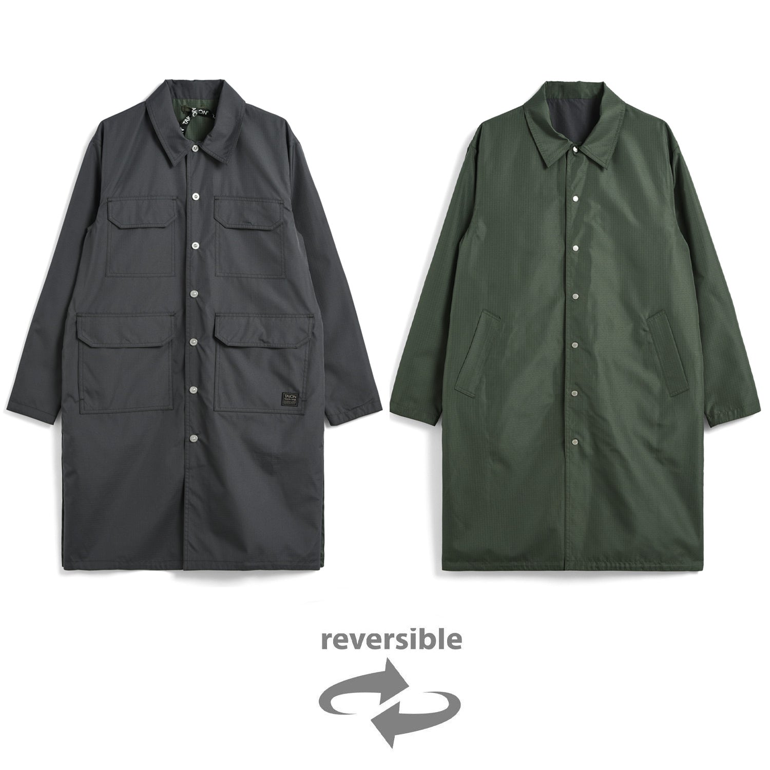 N/D Military Reversible Bal Collar Coat