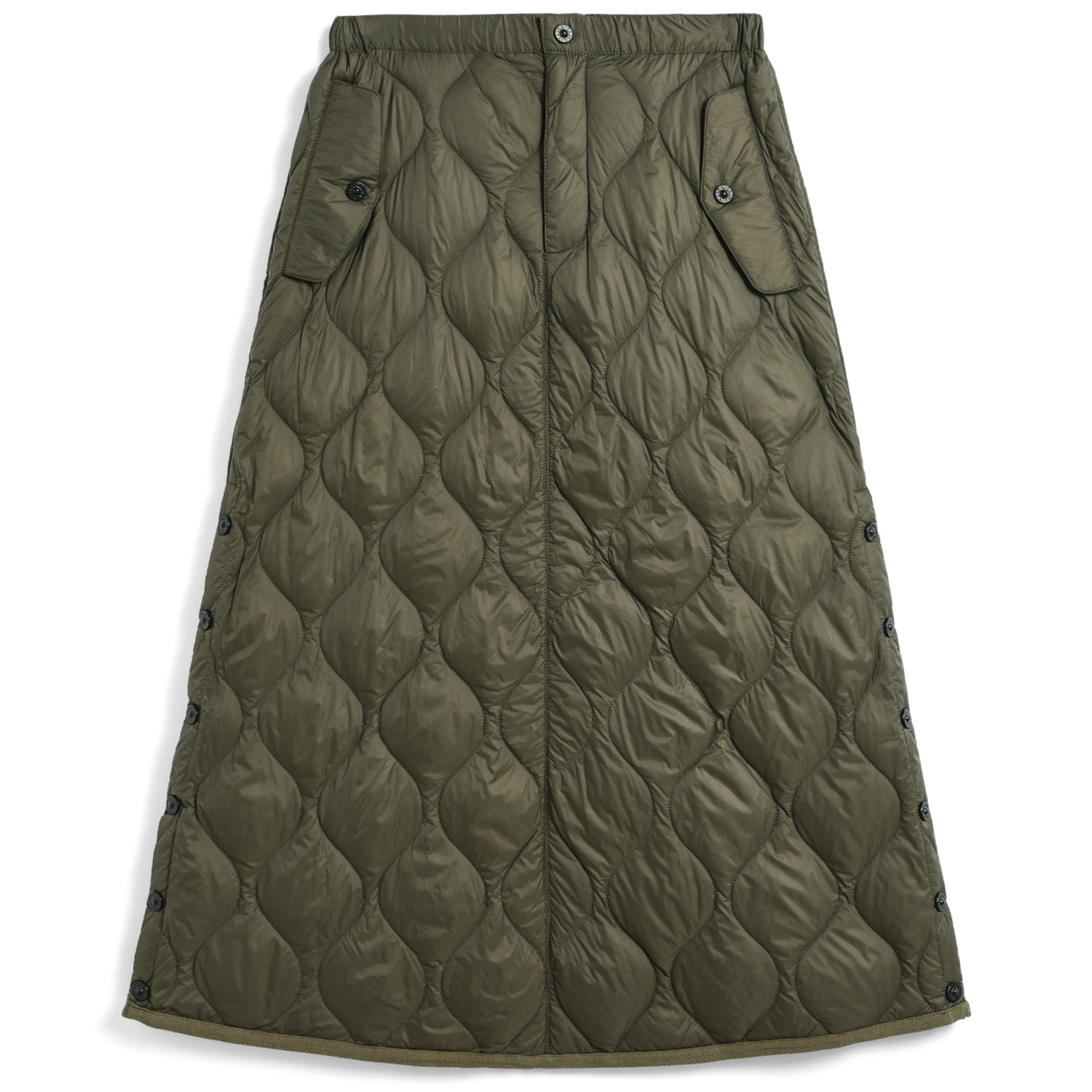 Military Snap Button Down Skirt (Soft Shell)